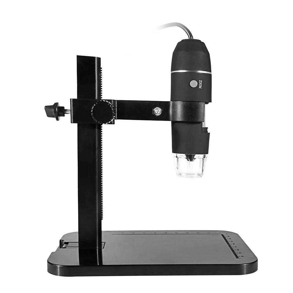 휴대용 디지털 현미경, USB 2.0, 1000X 전자 내시경, 8 LED, 2 백만 화소, 실용적인 돋보기 현미경 카메라, 블랙